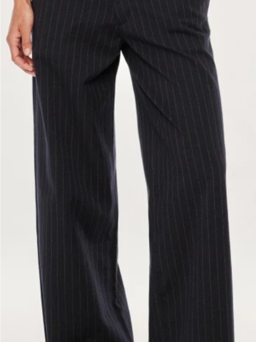 DL1961 Black Pinstripe Wide-Leg Pants..NWOT